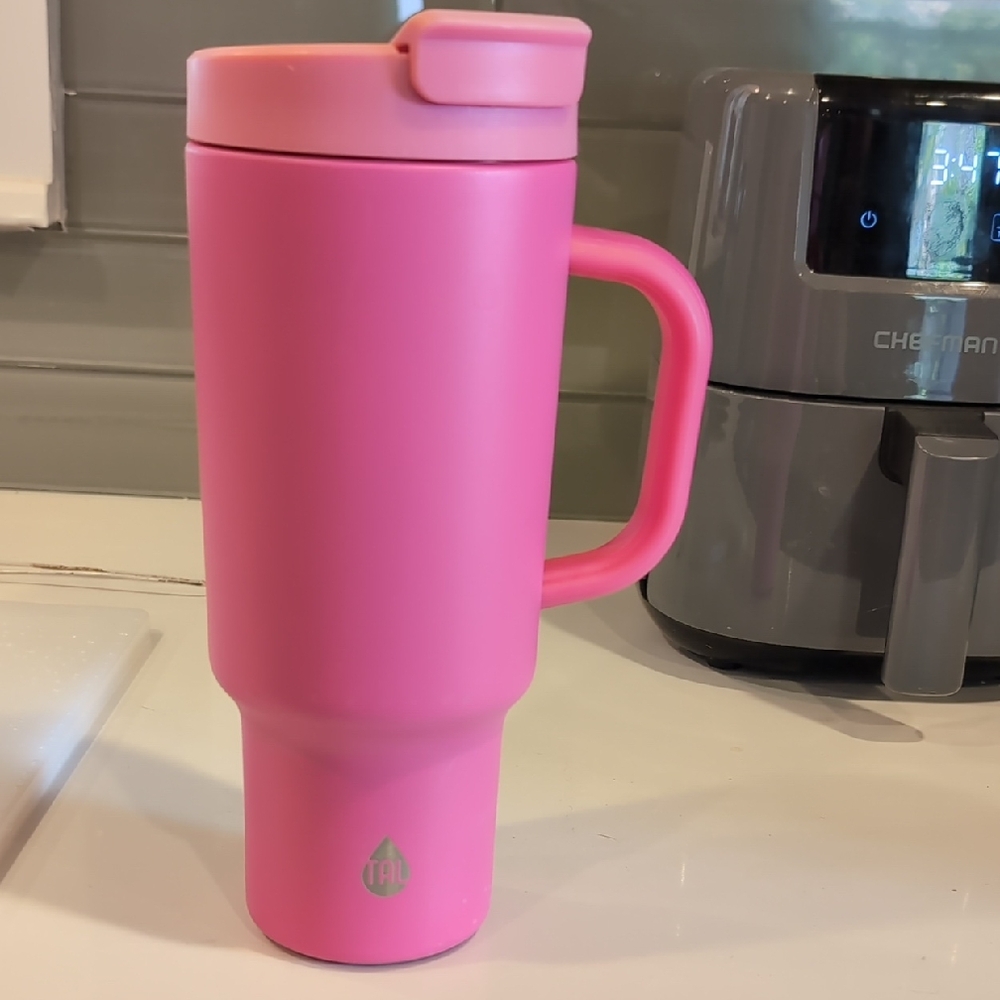 Pink TAL Tumbler with Handle
